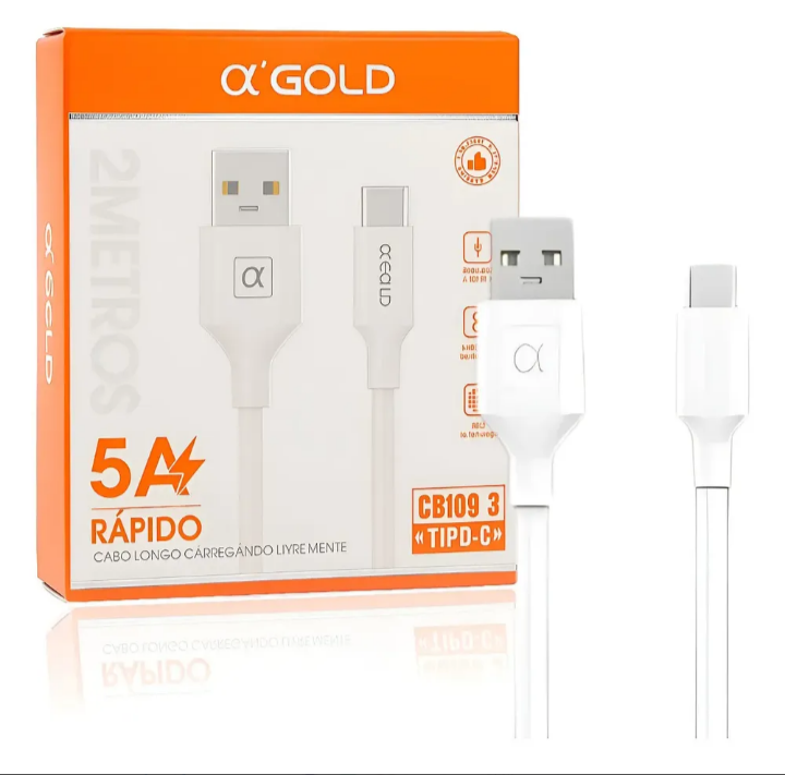 Cabo USB Turbo 5a Tipo C CB109-3