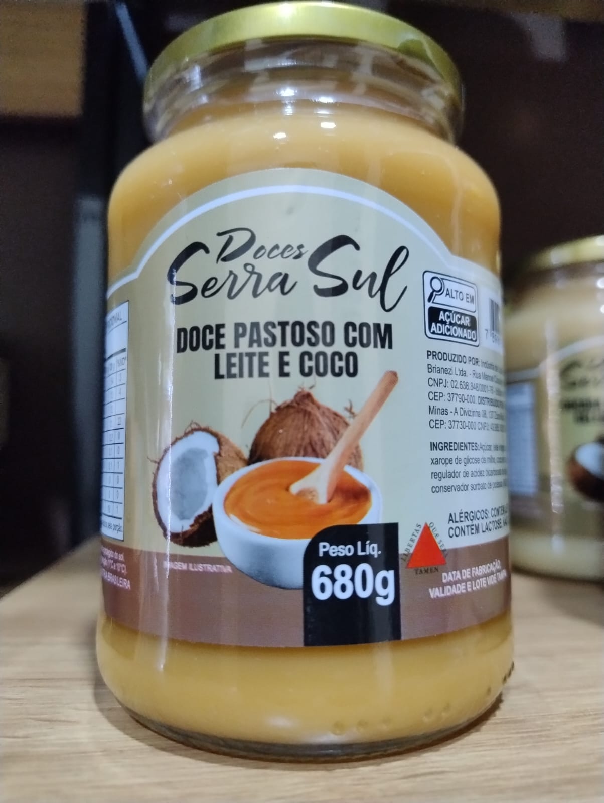 DOCE LEITE COM COCO 680G SERRA SUL