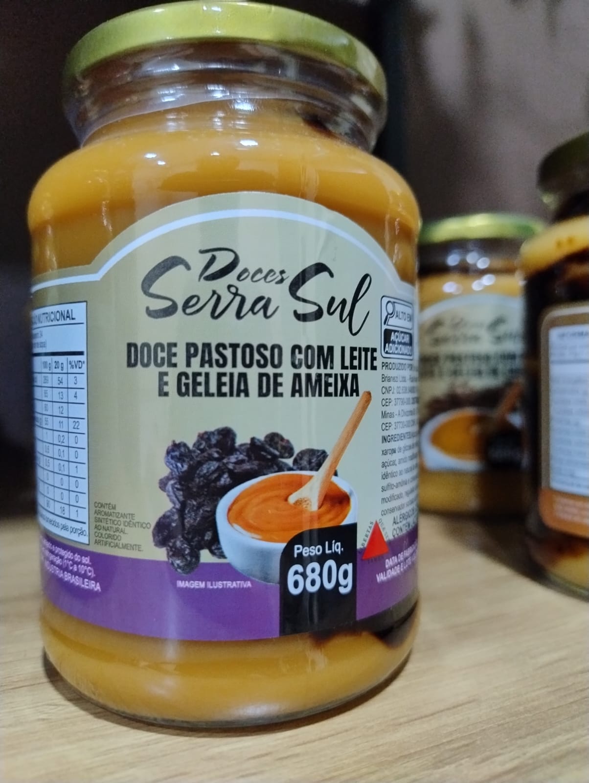 DOCE PASTOSO C LEITE E GELEIA DE AMEIXA 680G SERRA SUL