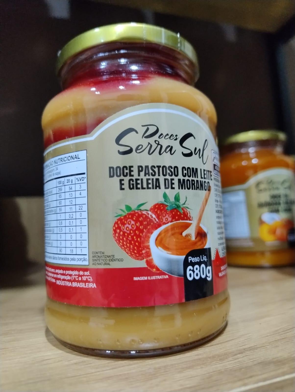 DOCE LEITE COM GELEIA MORANGO 680G SERRA SUL
