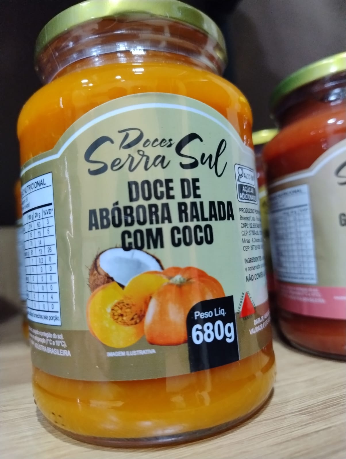 DOCE DE ABÓBORA C COCO 680G SERRA SUL