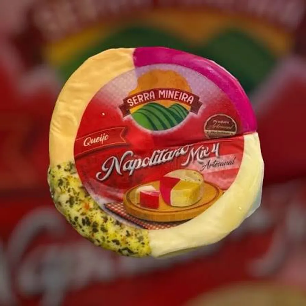 QUEIJO NAPOLITANO (PRATO COBOCÓ/GOUDA/MINAS PADRAO/CHIMICHURRI) SERRA MINEIRA