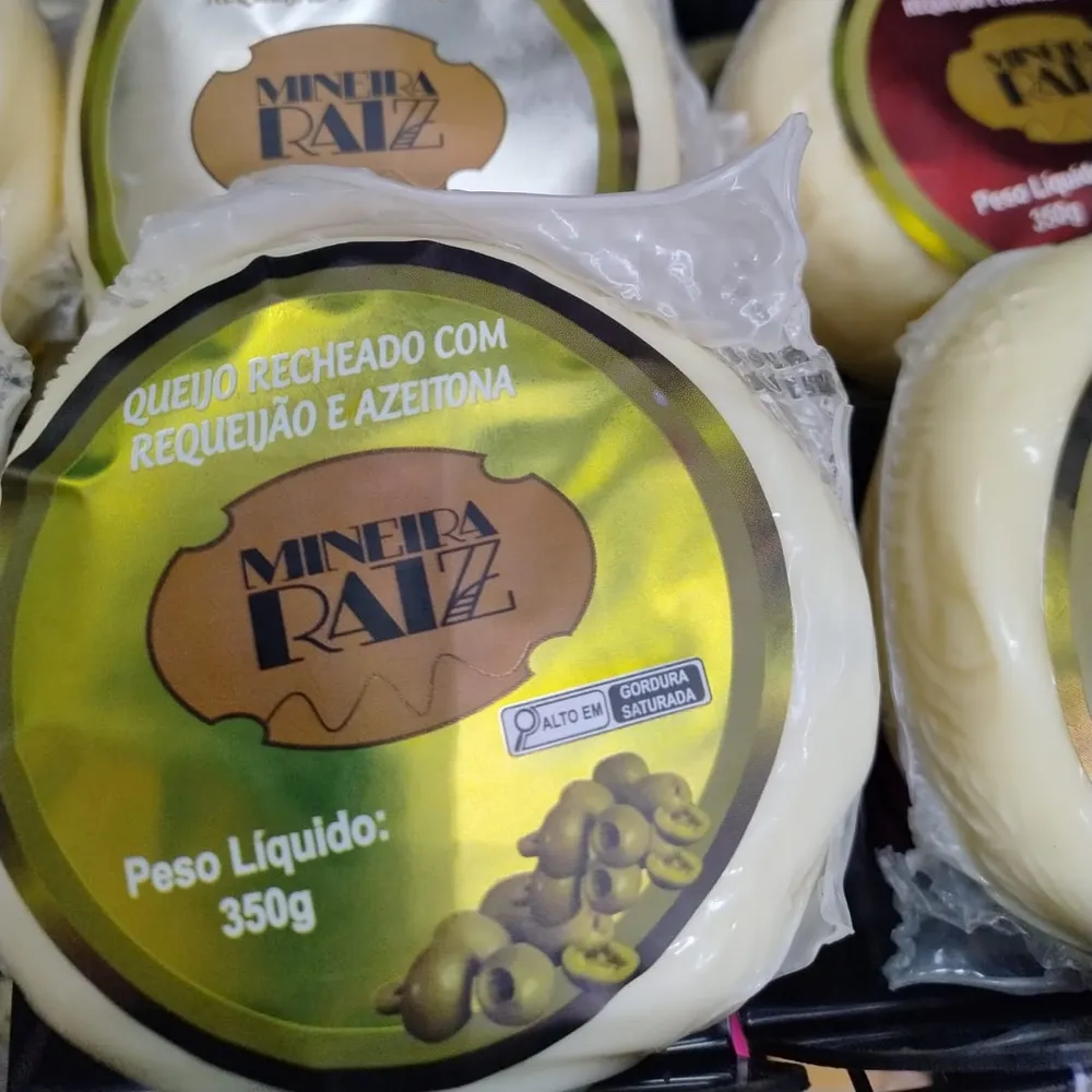 QUEIJO C/ REQUEIJAO AZEITONA 350G MINEIRA RAIZ