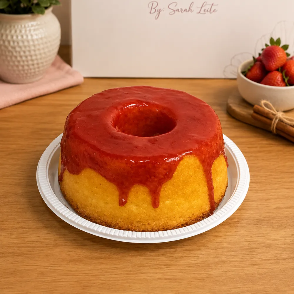 BOLO DE FUBÁ COM GOIABADA