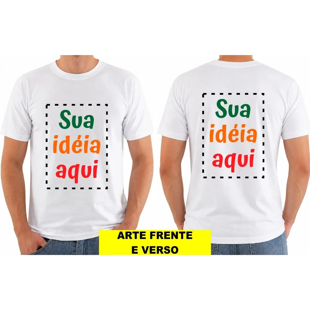 Blusa sublimatica frente e verso