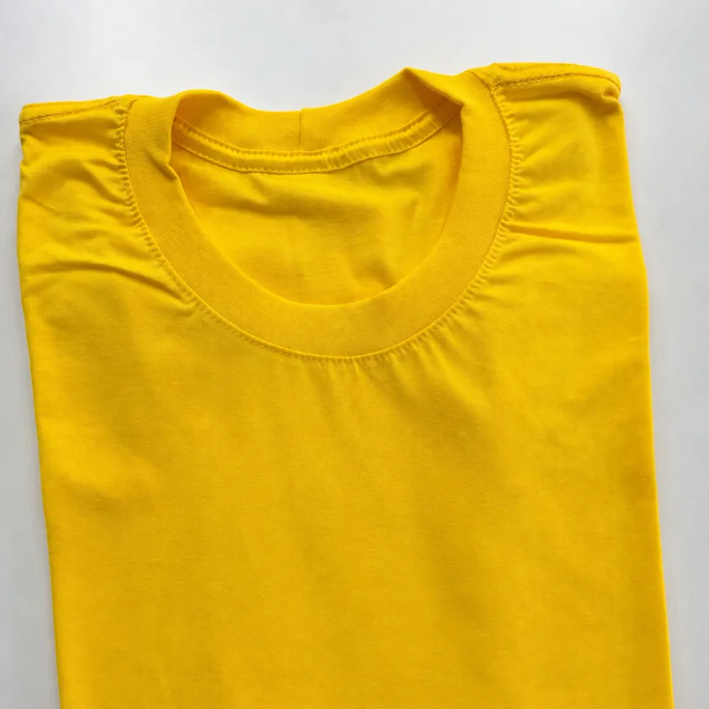 Tshirt Algodão Premium Lisa - Amarela