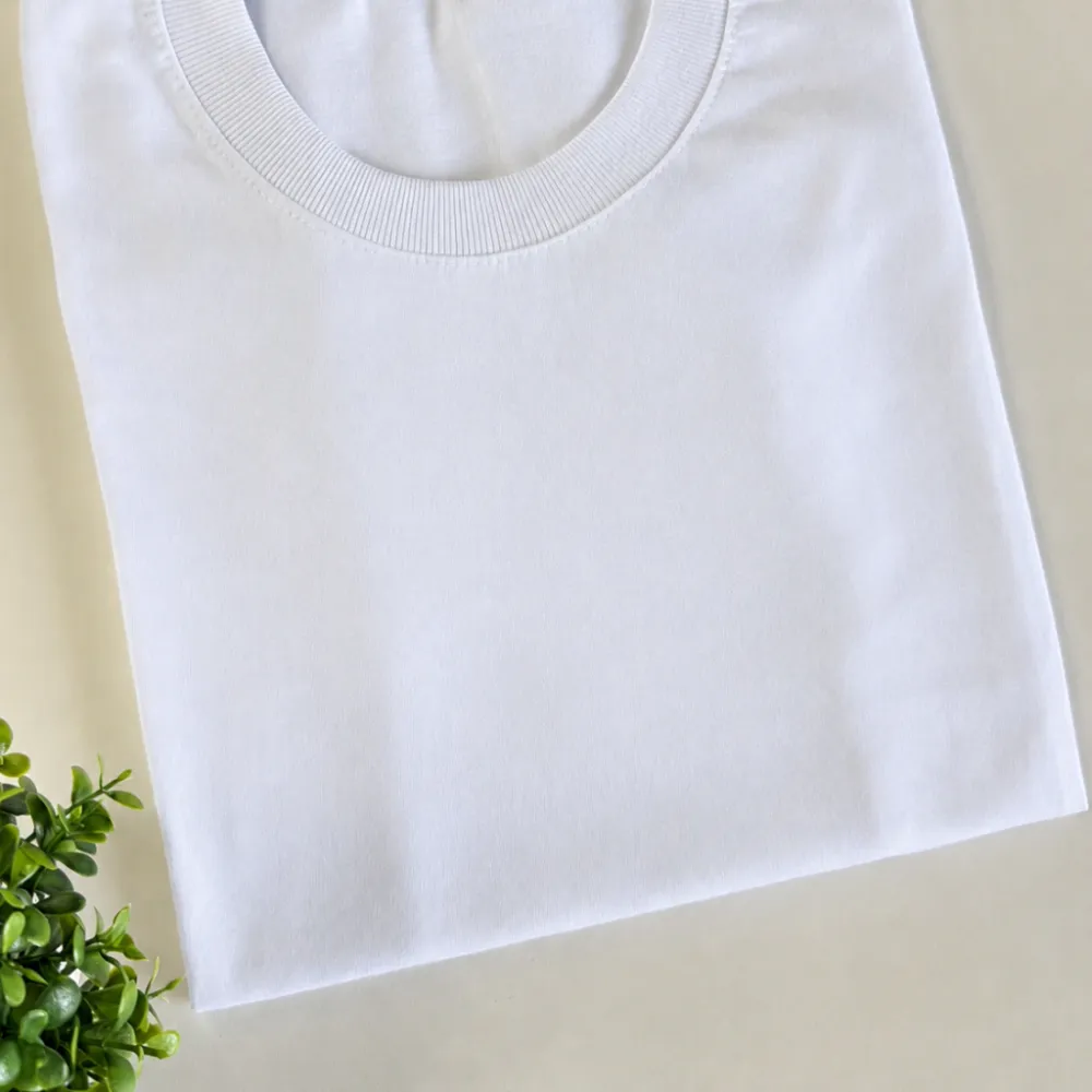 Tshirt Algodão Premium Lisa - Branca