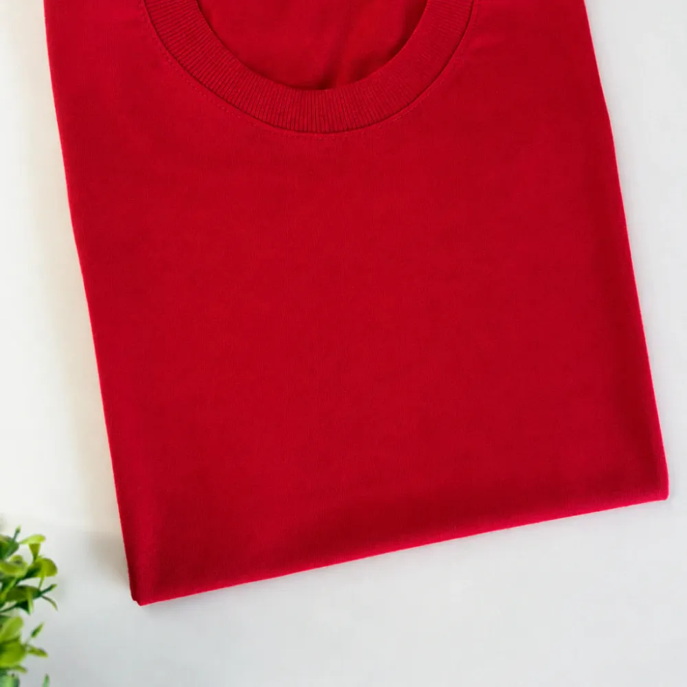 Tshirt Algodão Premium Lisa - Vermelha