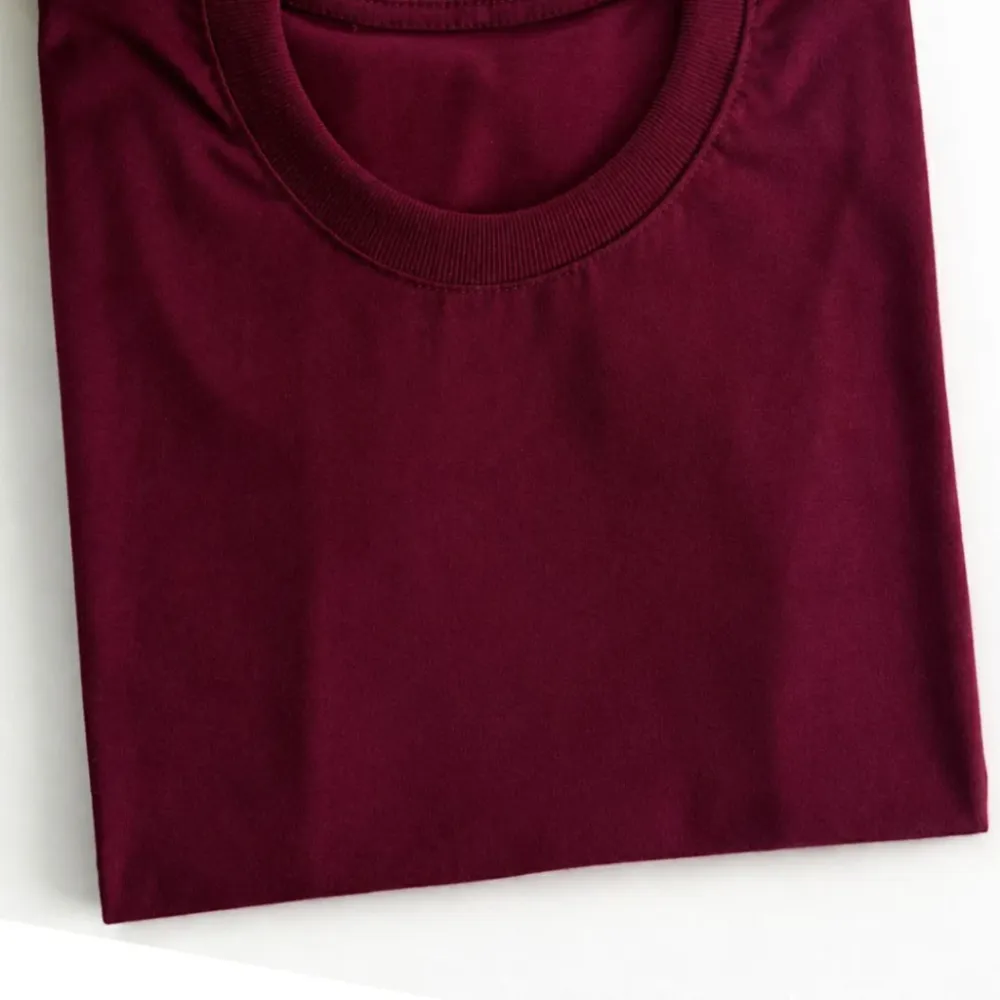 Tshirt Algodão Premium Lisa - Marsala