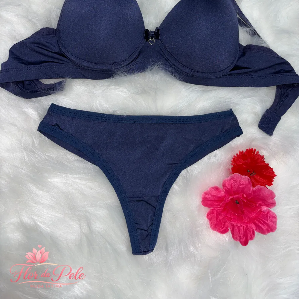Conjunto Estilosa M Azul Marinho Ref: 3636