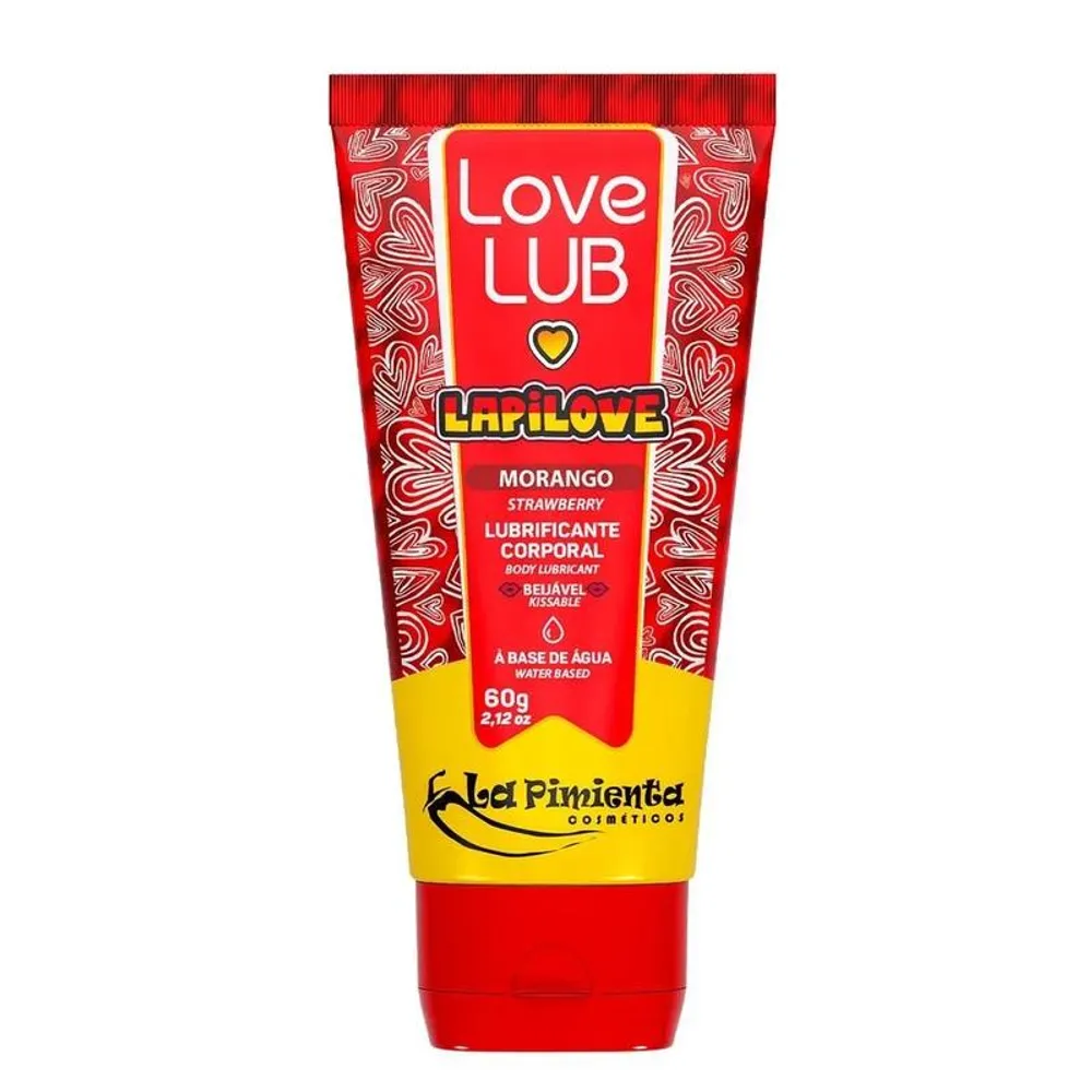 Lubrificante Íntimo Love Lub la pimienta Morango 60g