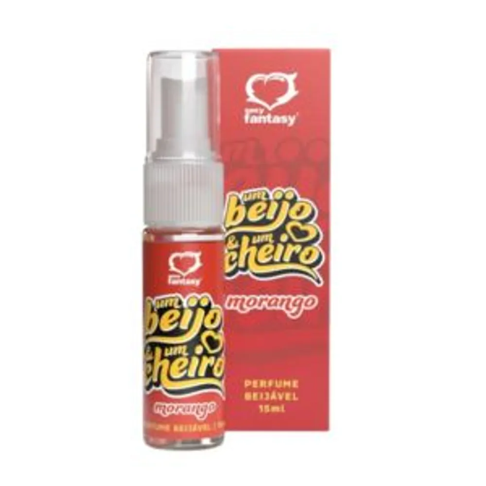Perfume Beijável Um Beijo e Um Cheiro 15ml morango sexy fantasy