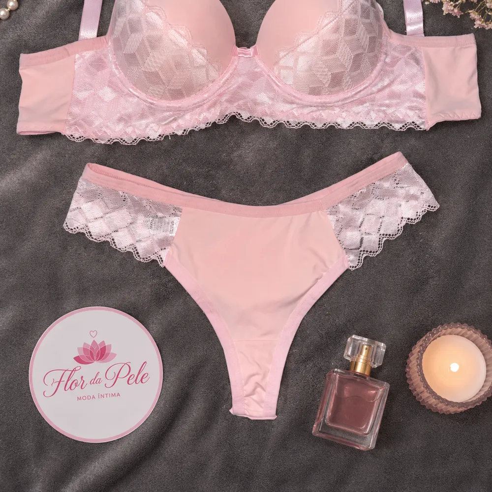 Conjunto Estilosa GG Rosa Ref: 3691