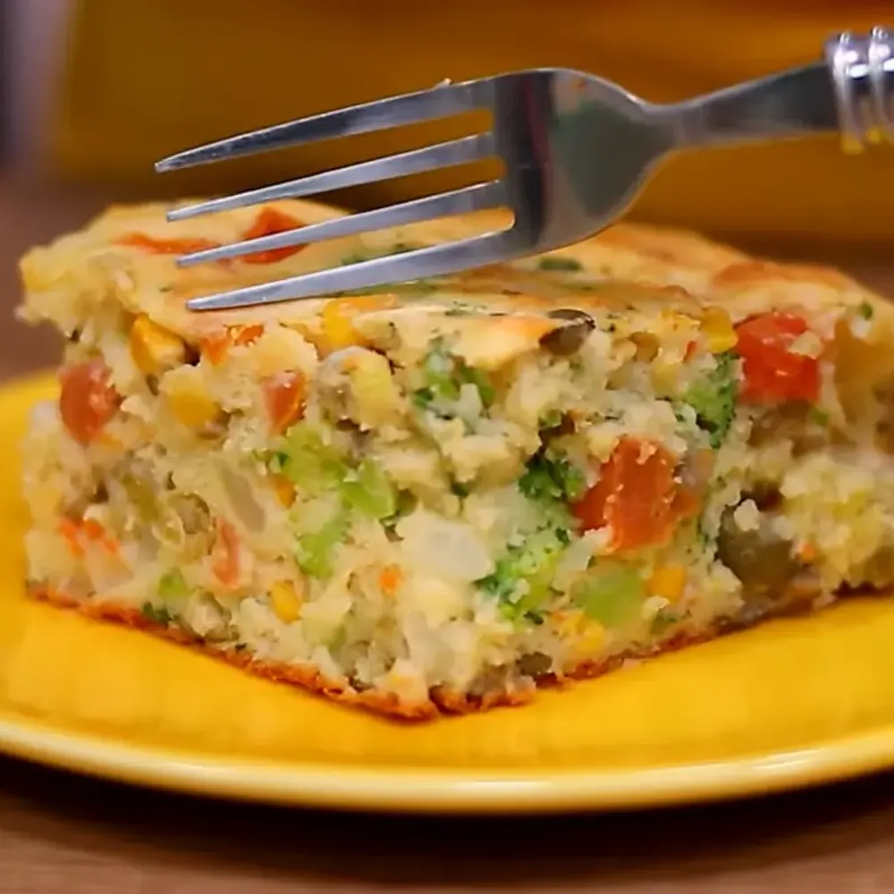 Torta salgada, pedaço.