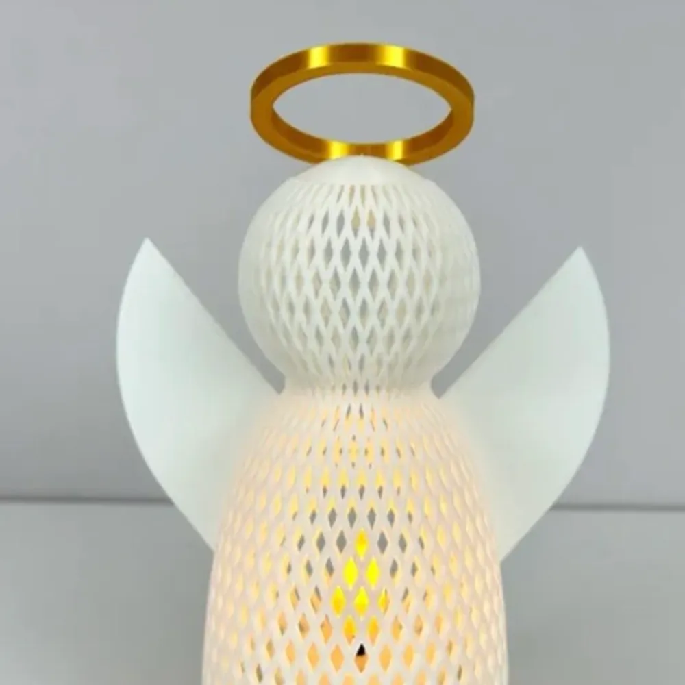 Anjo branco vazado 16cm