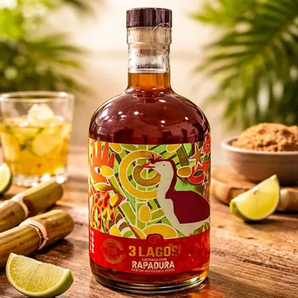 CACHAÇA COM RAPADURA 3 LAGOS - 750ML