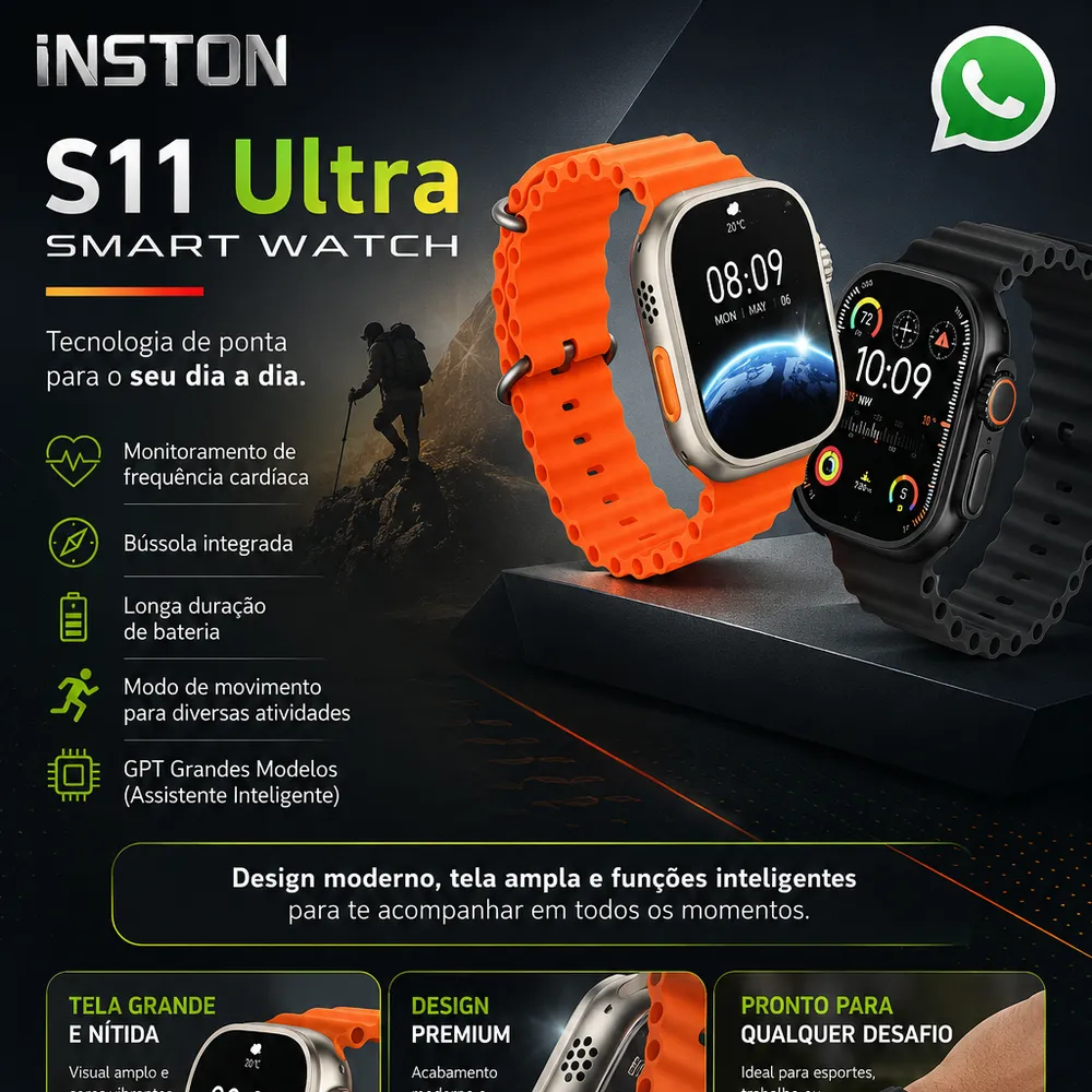 Relógio smartwatch S11 ultra