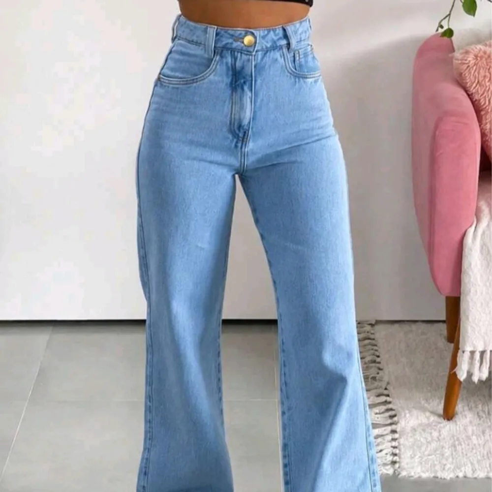 Calça Jeans Wide Leg Feminina 