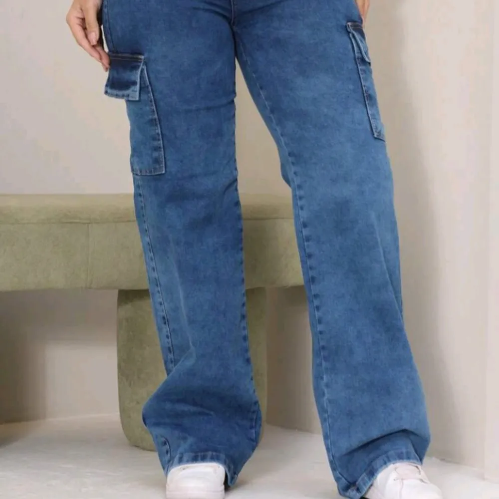 Calça Jeans Cargo Feminina 