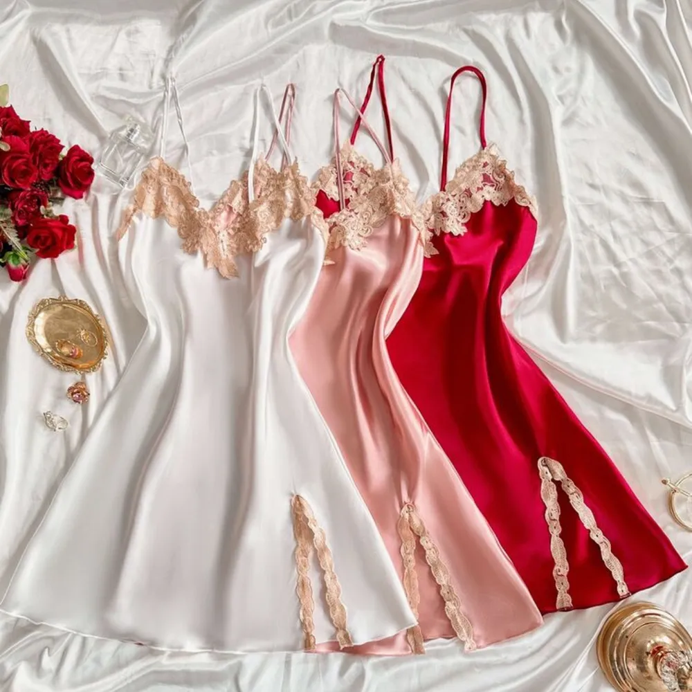 Camisola Cetim decote 