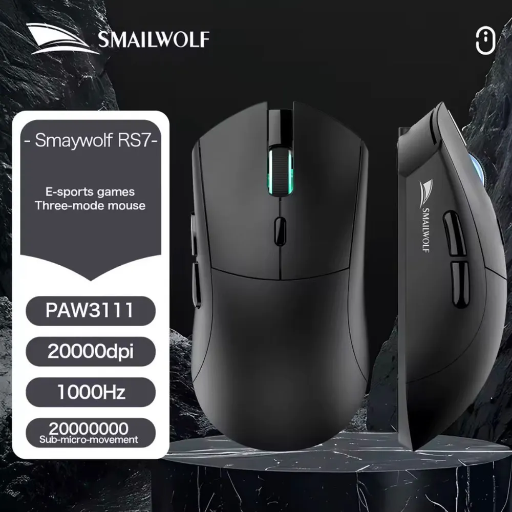 SMAILWOLF RS7 Preto + Mousepad Brinde 🎁