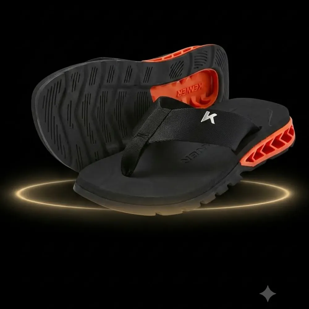 Chinelo (Preto/Laranja)
