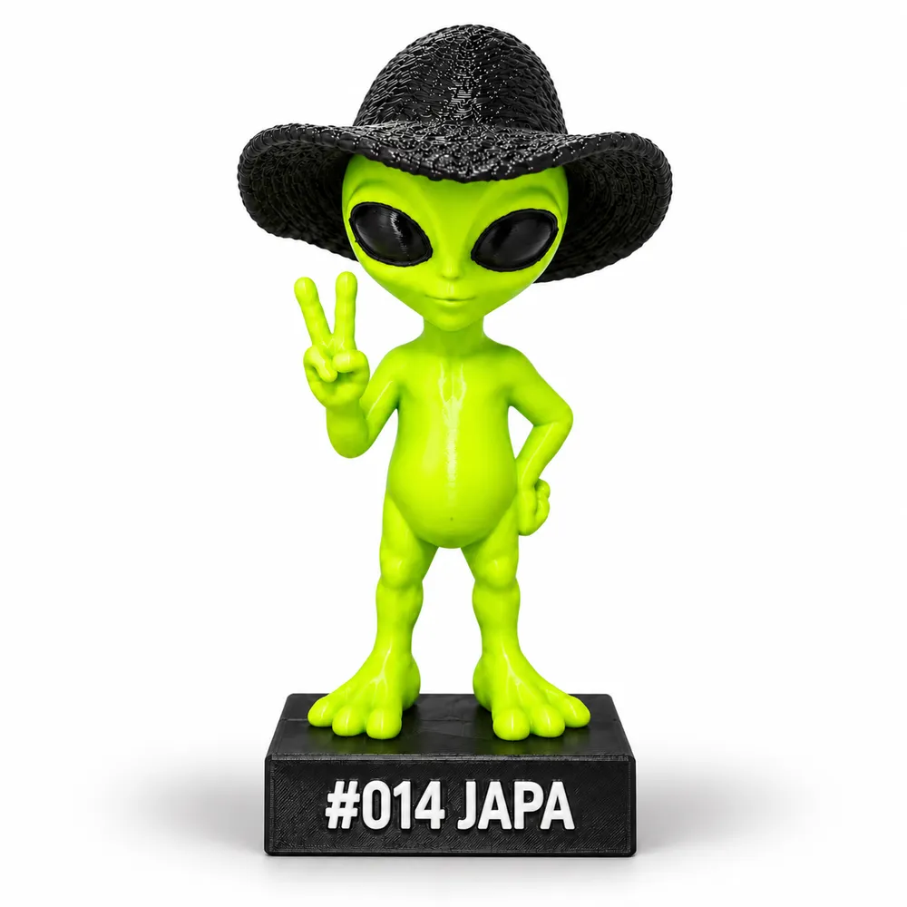 Boneco Alien Com Chapéu Cata Ovo Personalizado 