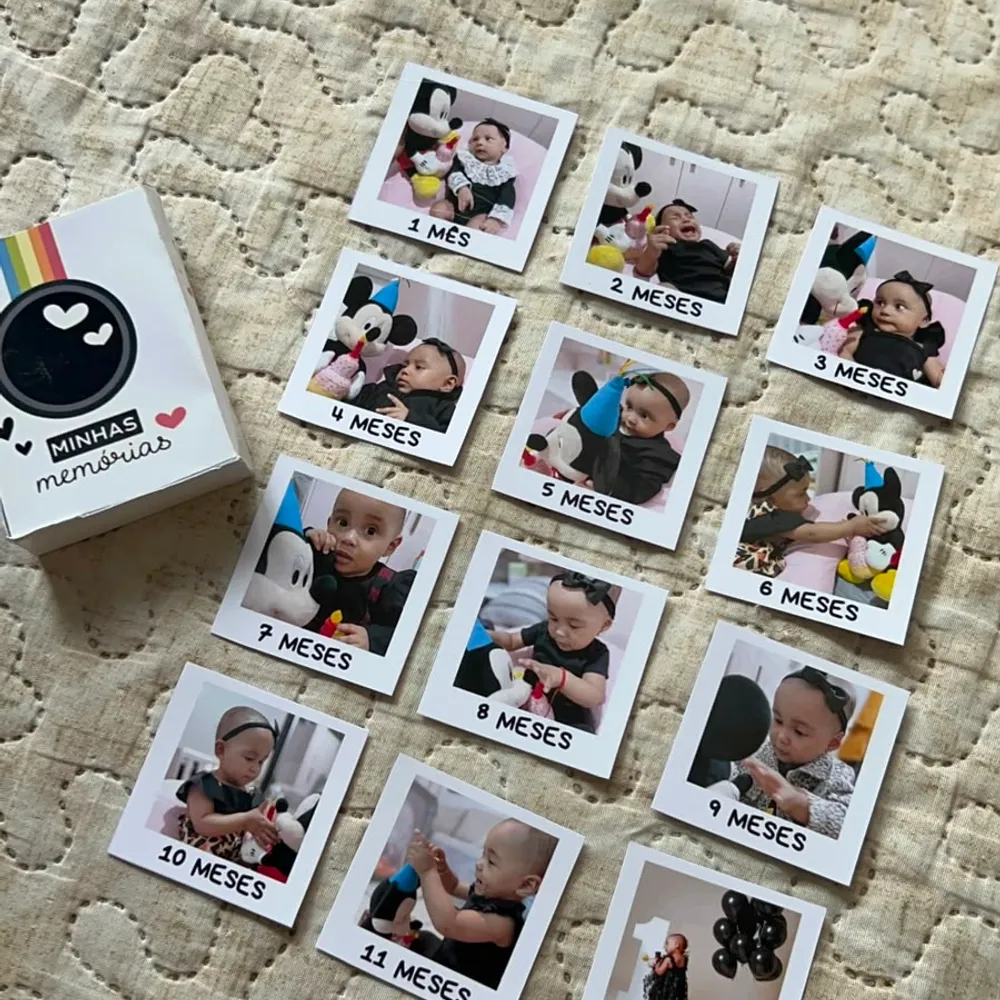Mini Polaroid Mêsversário 👶🏻💖