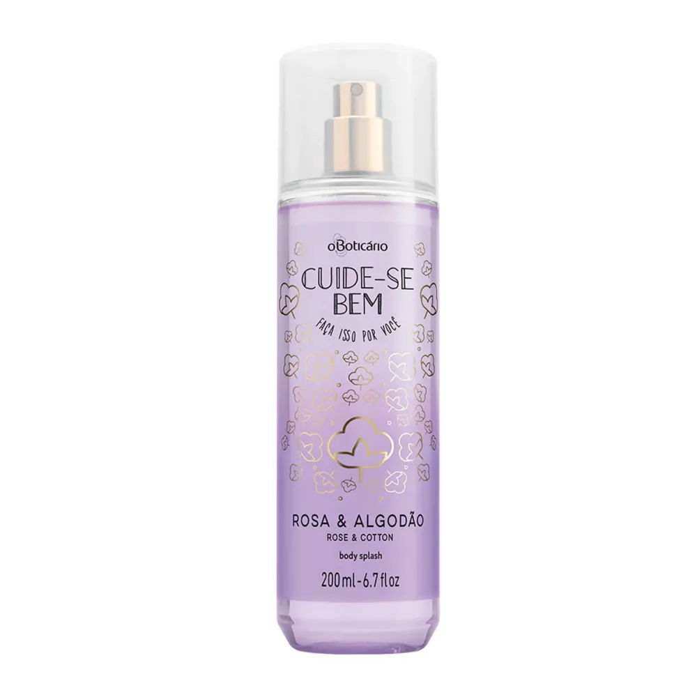 Body Splash Cuide-Se Bem Rosa E Algodão 200Ml