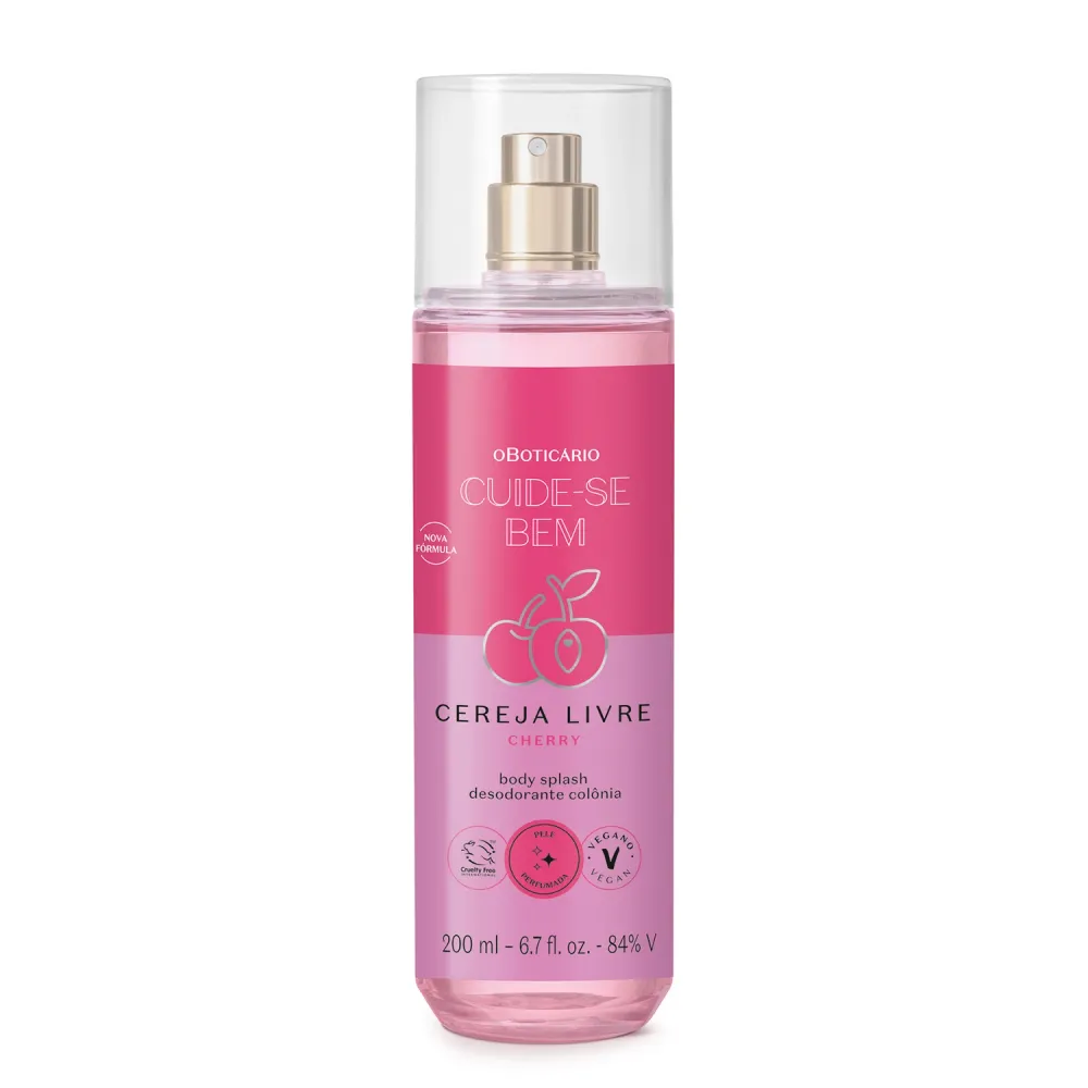 Body Splash Cuide-Se Bem Cereja Livre 200Ml