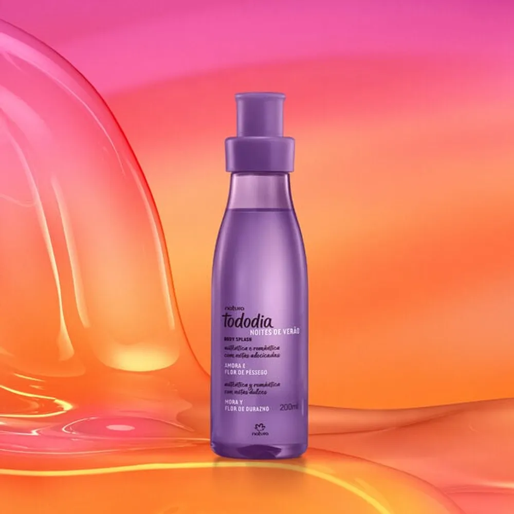 Body Splash Amora e Flor de Pêssego Tododia 200 ml
