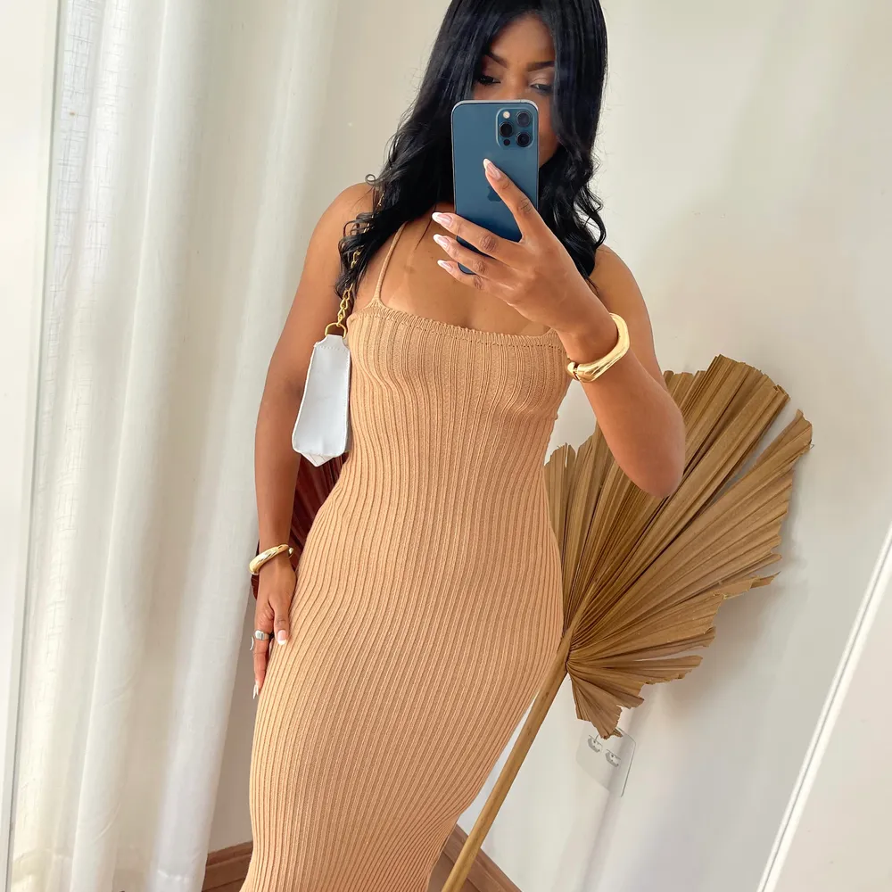 Vestido tricot alça 