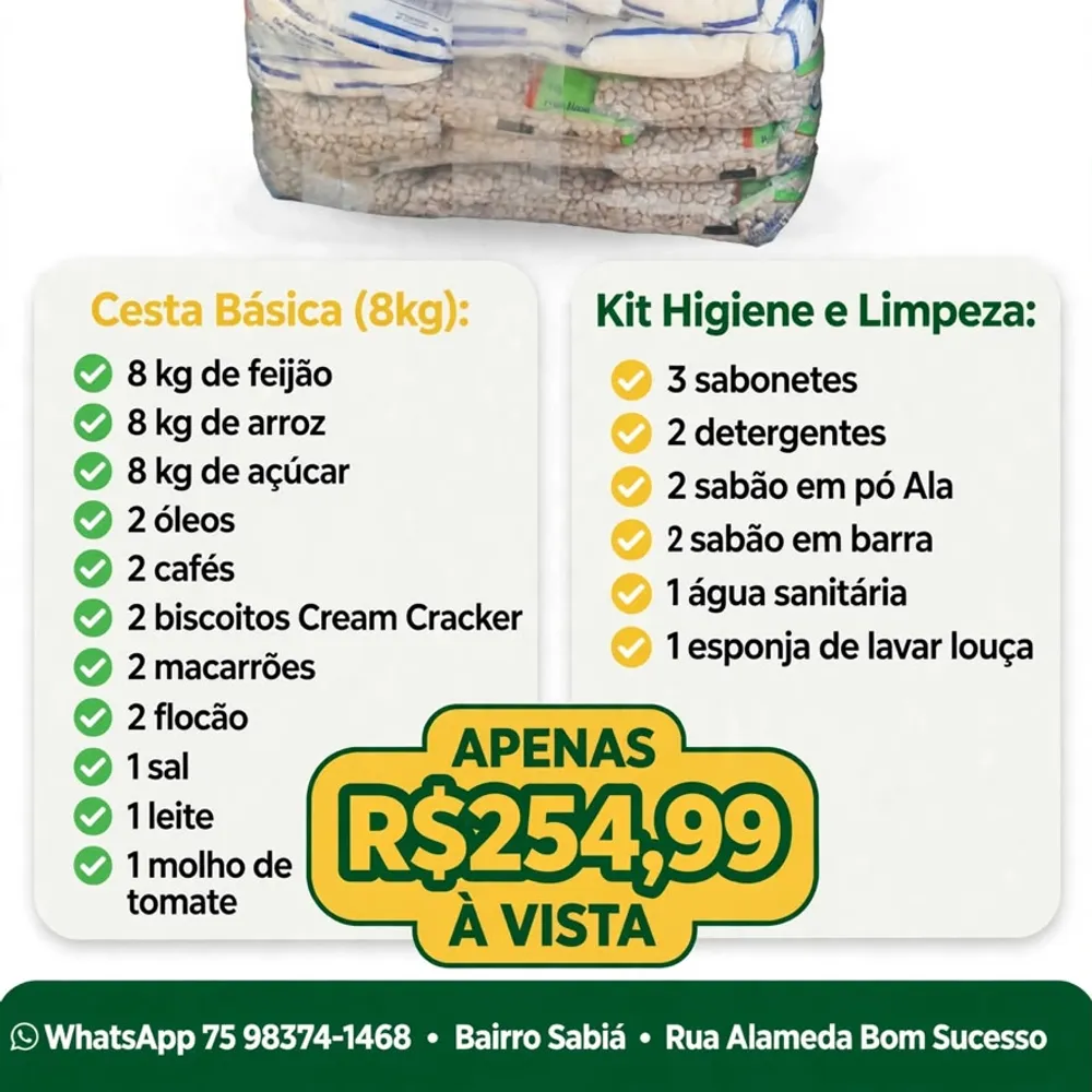 CESTA 8KG À VISTA parbolizado