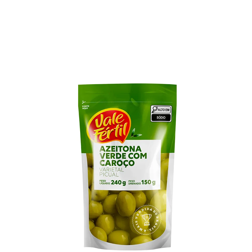 Azeitona Verde com Caroço Vale Fértil 150g