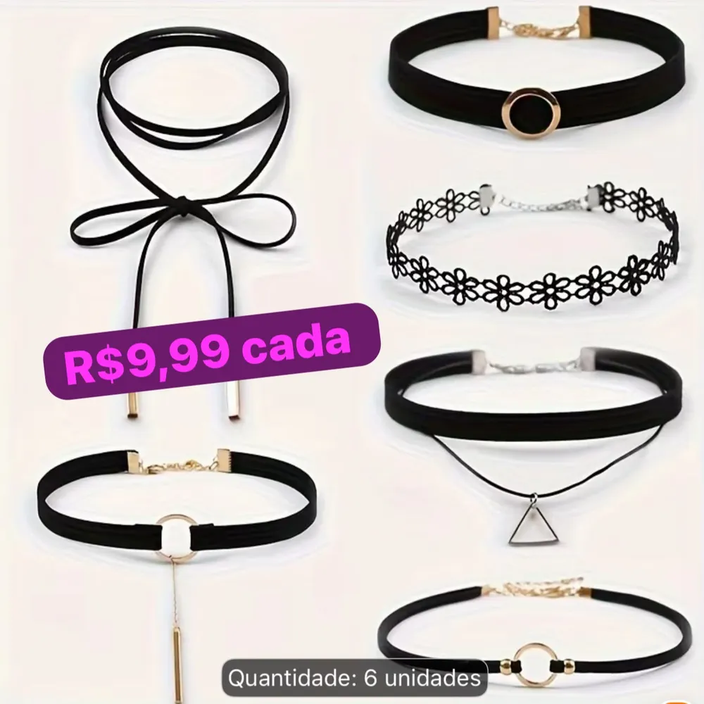 Gargantilhas pretas
