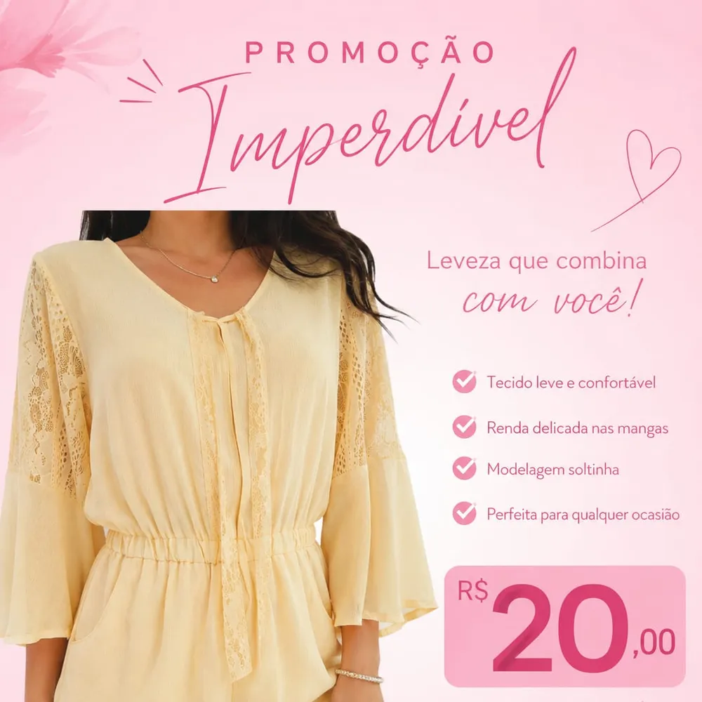 💛✨ Macacão Amarelo Feminino ✨💛