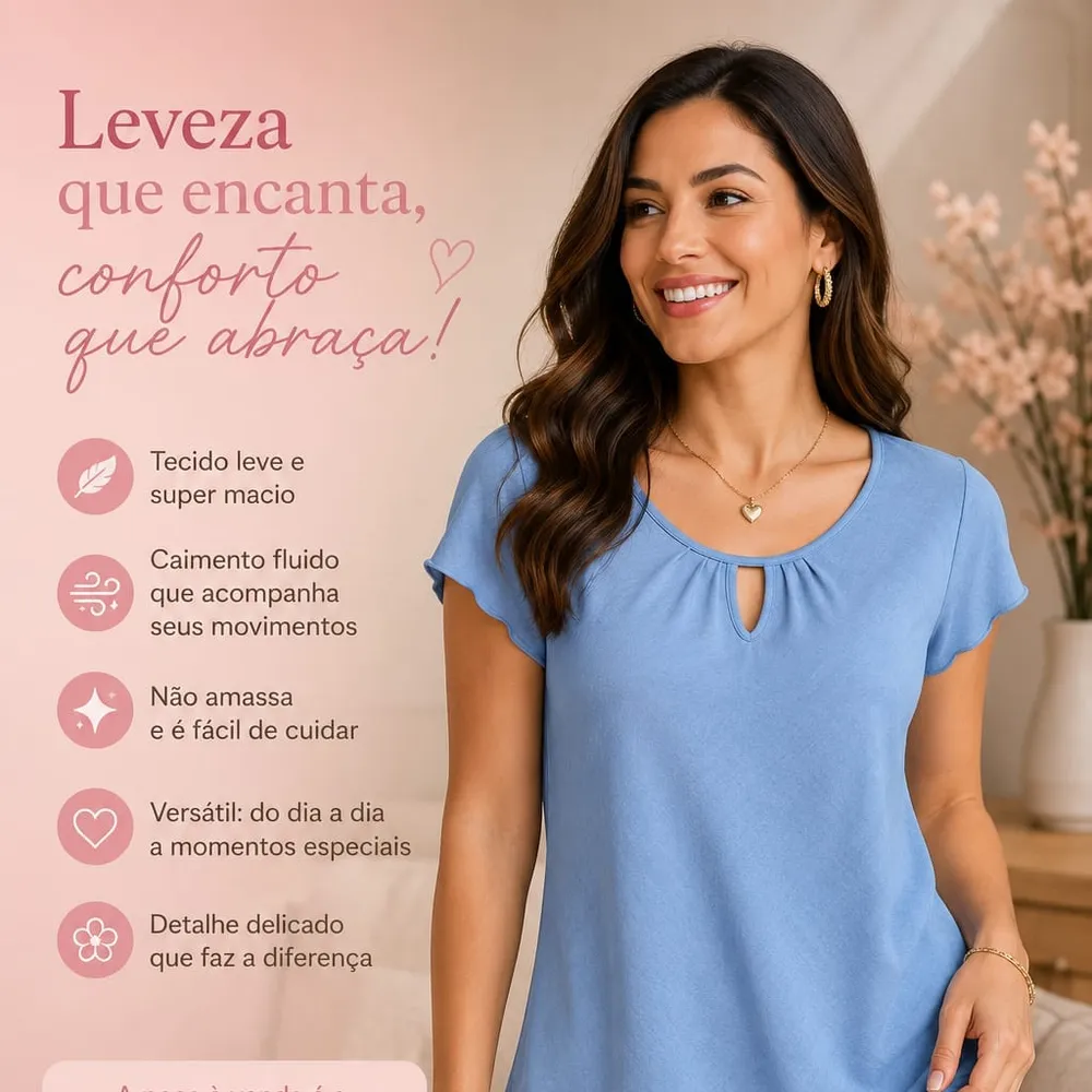 💙✨ Blusa Azul Feminina ✨💙