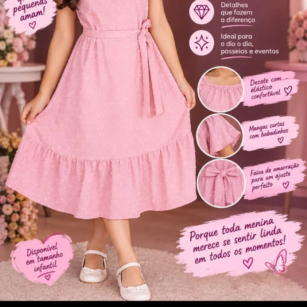 🎀✨ Vestido Infantil Feminino ✨🎀