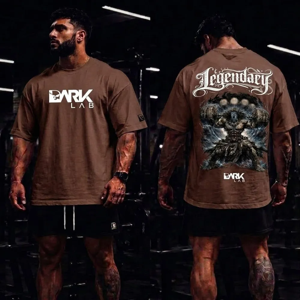 CAMISA OVERSIZED DARK LAB MASCULINA MARROM