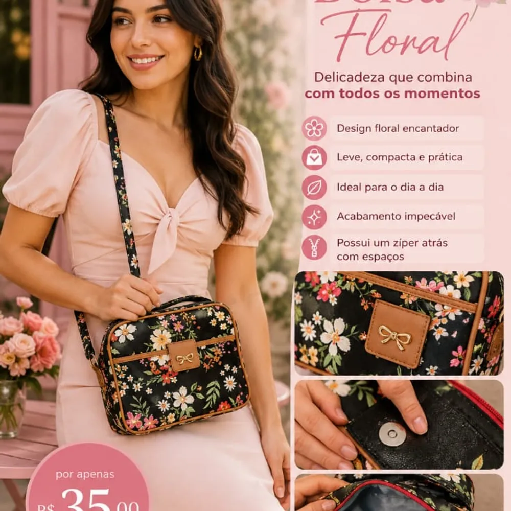 🌸👜— Bolsa Florida