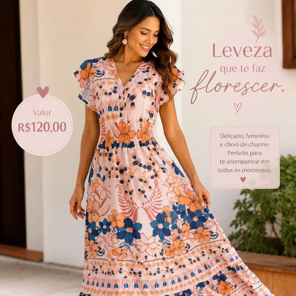 🌸 Vestido Floral Feminino