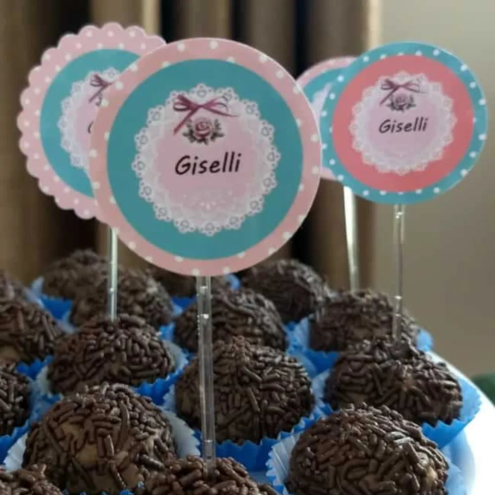 Topper para doce/brigadeiro