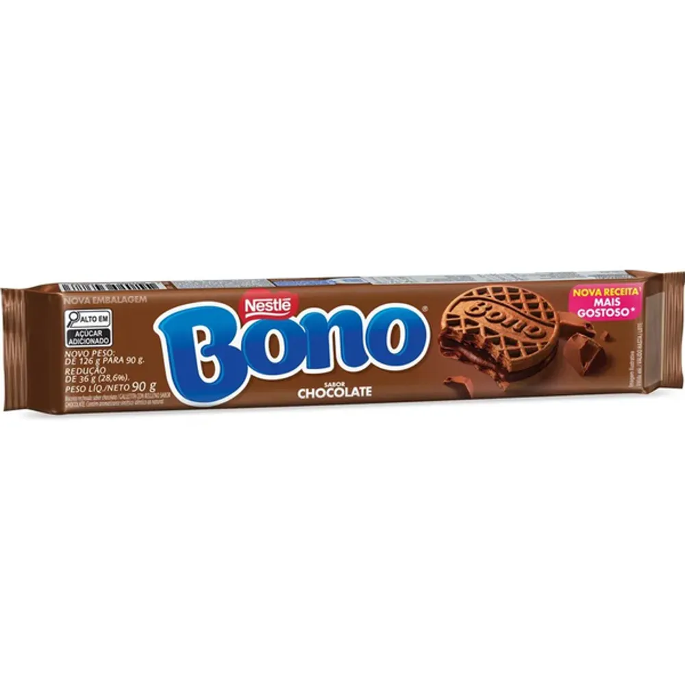 Biscoito Recheado Bono Nestlé Chocolate 90g