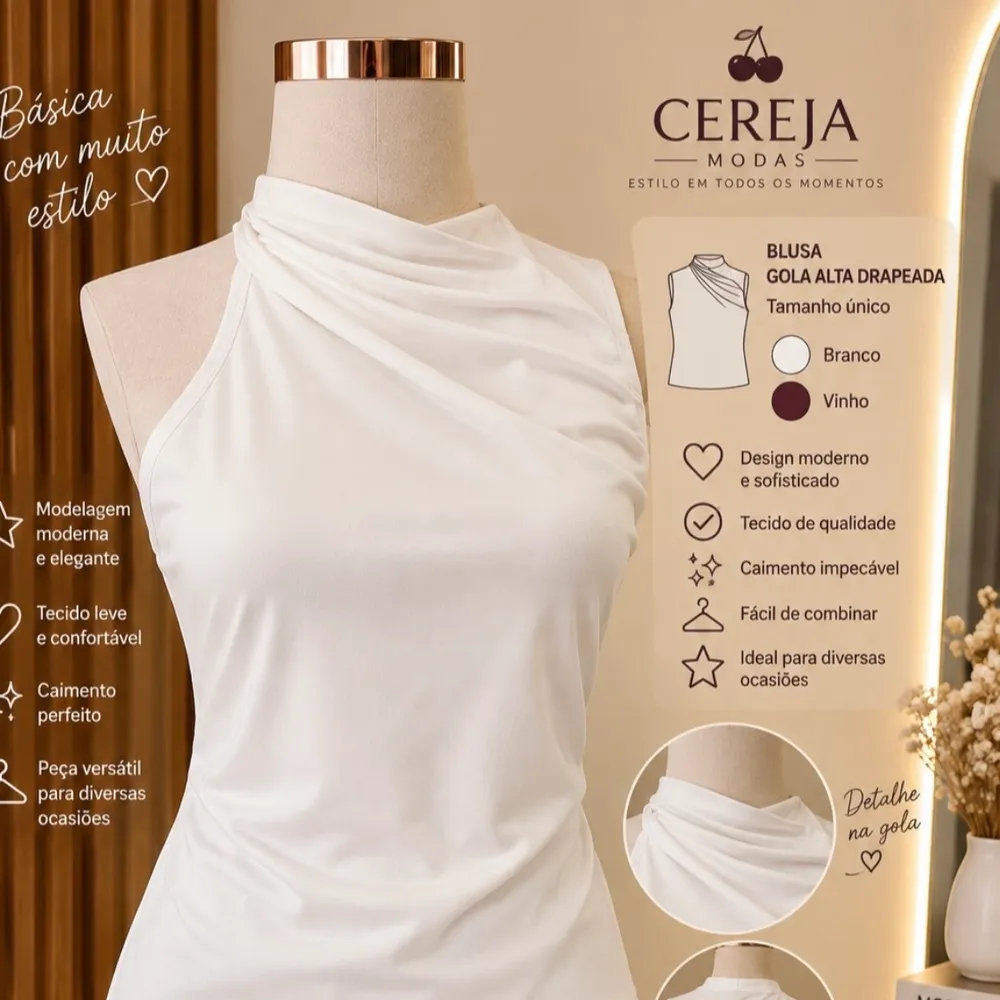 Blusa Simples detalhe Ombro