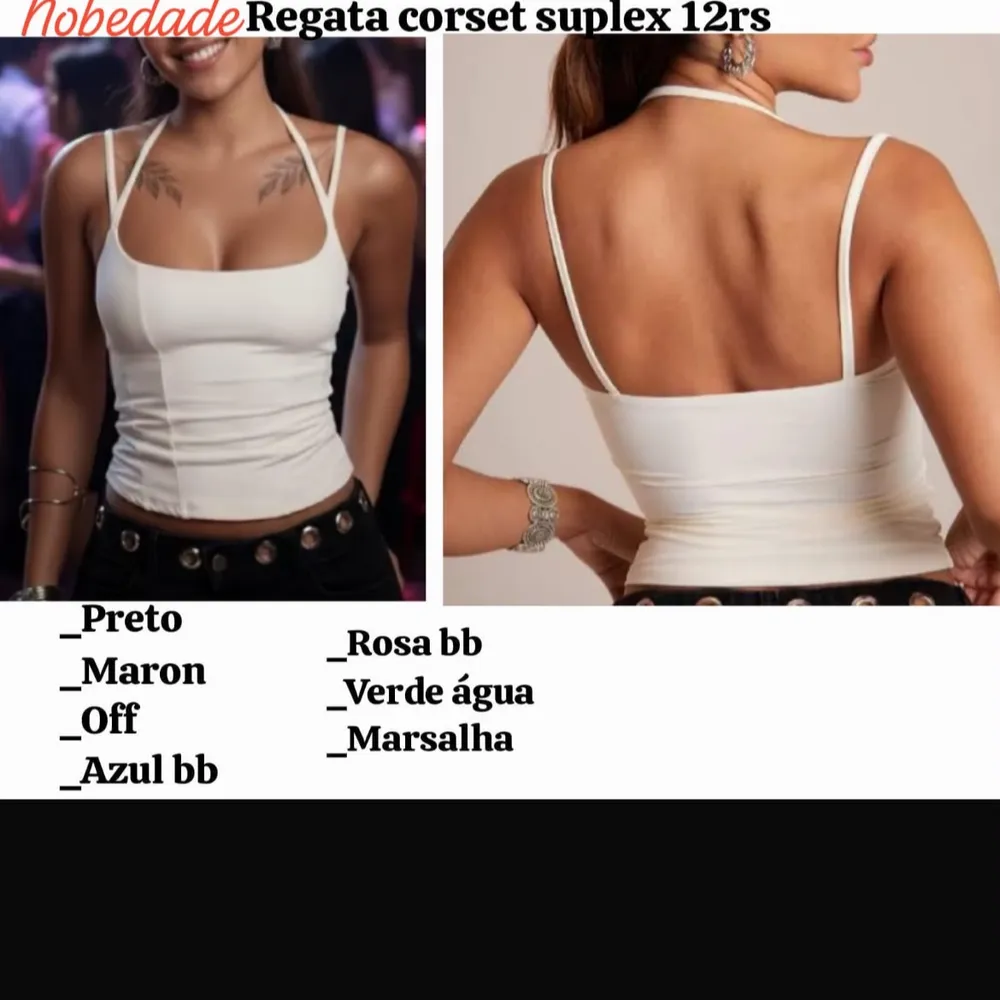 Blusa regata corset
