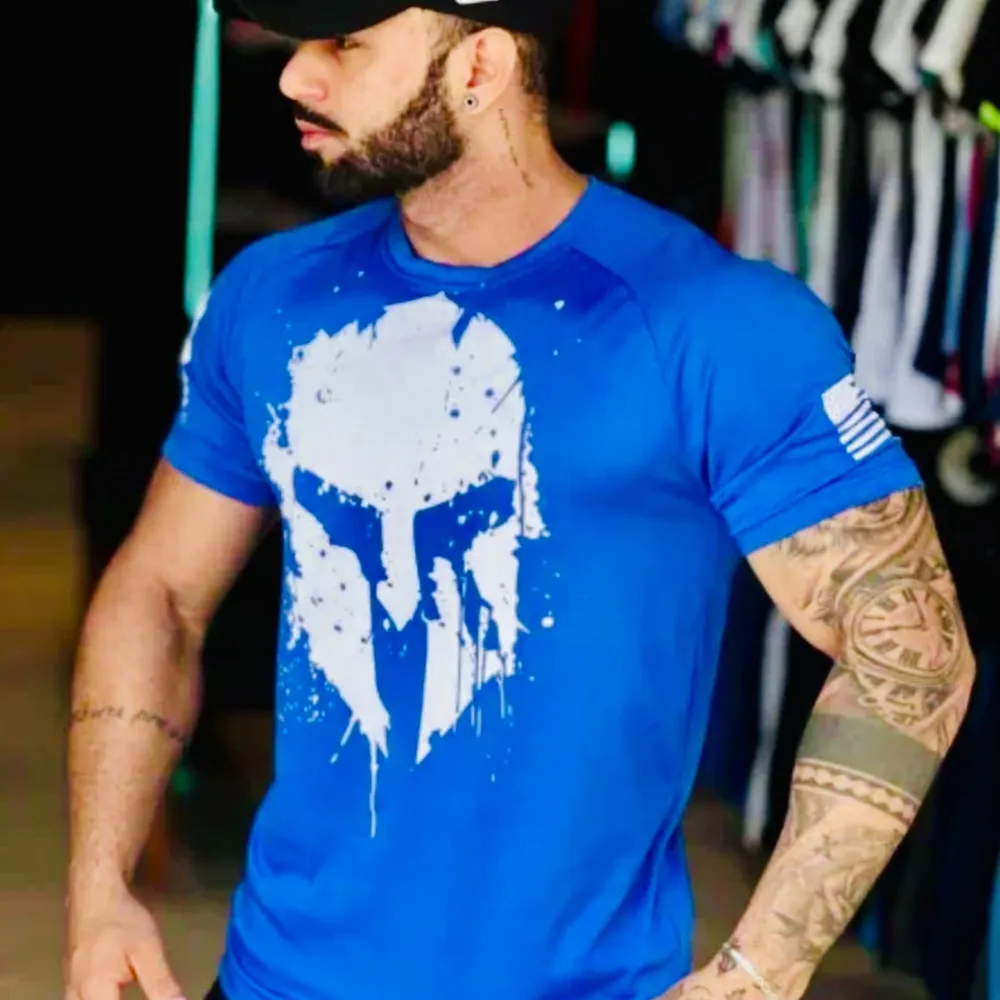 CAMISA GLADIADOR DRY FIT AZUL