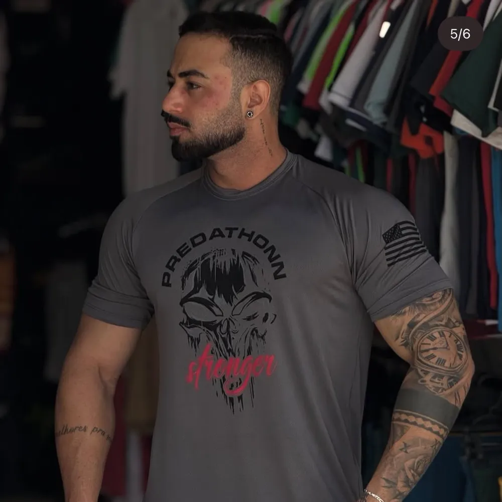 CAMISA DRY FIT PEDRATHONN-CINZA