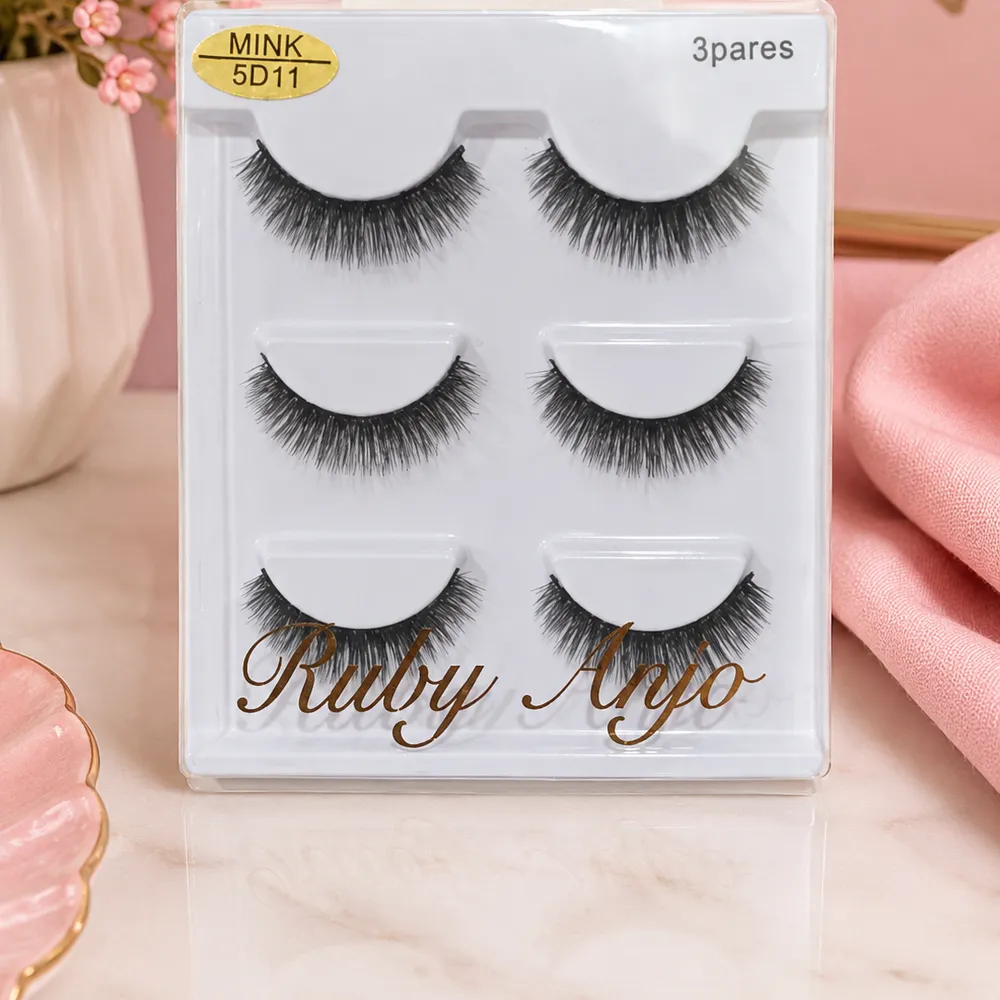 Cartela 3 pares de cílios Ruby Anjo
