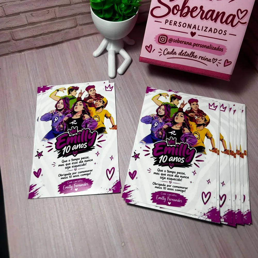 Cartaozinho personalizado para mesa, entrada, lembrancinha e etc