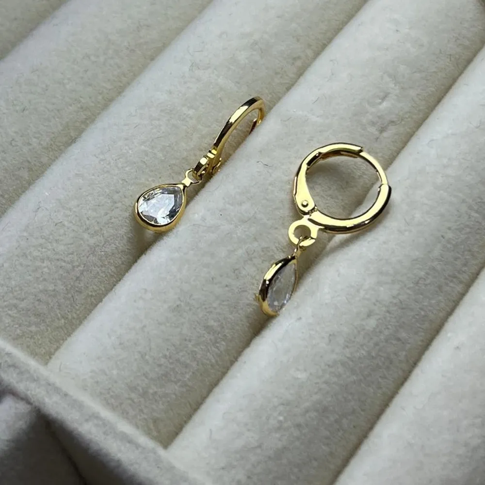 Argola cristal gota